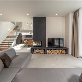 3 x 5 bedroom seafront villa with heated infinity pool near Rogoznica, sleeps 10